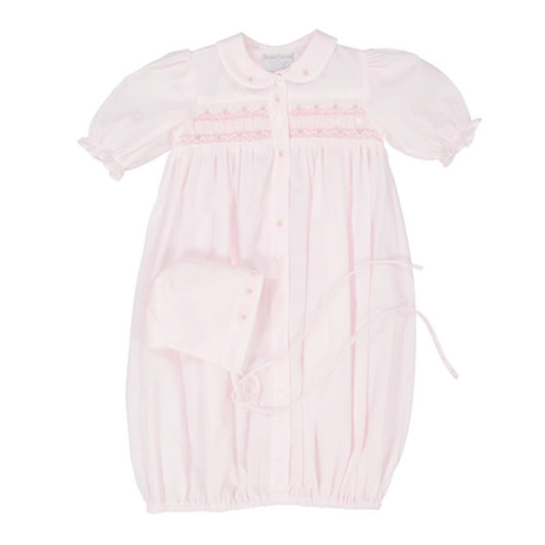 Ribbon Smocked Take Me Home Gown with Hat | Feltman Brothers