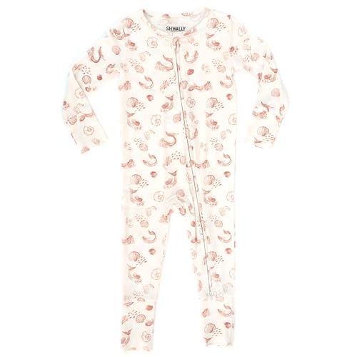 Shwally Organic Baby Bamboo Rompers with 17 Signature Prints - Infant Zipper Jumpsuits