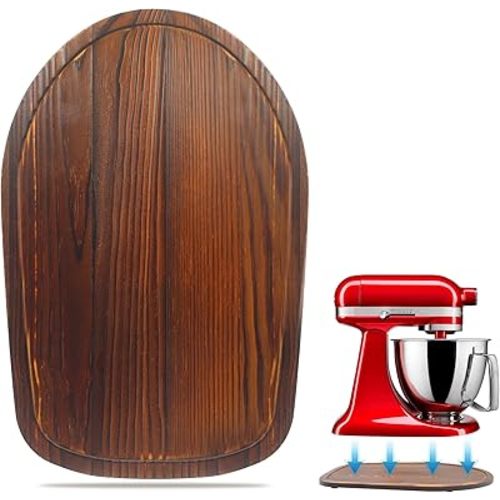 Mixer Slider Compatible with Kitchen aid 4 .5-5 Qt Stand Mixer Pine Wood - Kitchen Countertop Storage Mover Sliding Caddy for Kitchen Aid 4 .5-5 Qt Mixer (4 .5-5 Qt - Brown)