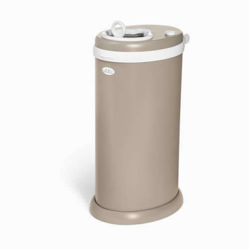 Ubbi x Babylist Matte Steel Diaper Pail - Matte Taupe