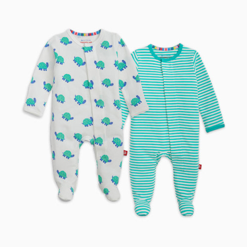 Cloudstretch Magnetic Footie (2-Pack) - Green Multi