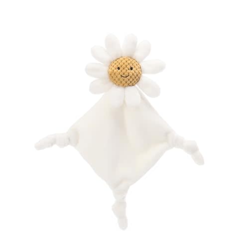 Apricot Lamb Square Daisy Flower Soft Loveys Security Blanket for Babies, Baby Boy and Girl, 15 Inches Plush Material for Infant and Toddlers
