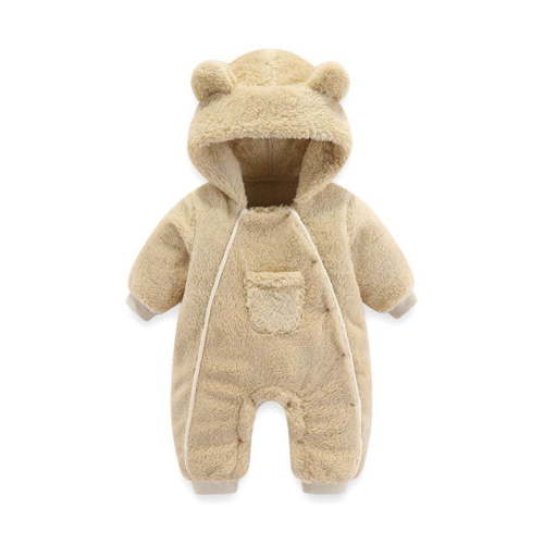 Baby Boys Girls Cartoon Bear Hooded Romper Jumpsuit Coat Winter Coat Toddler With Pocket 3-6 Months