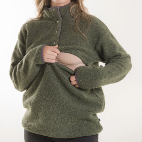 Maternity fleece sweater 90s - Green | Boob Design