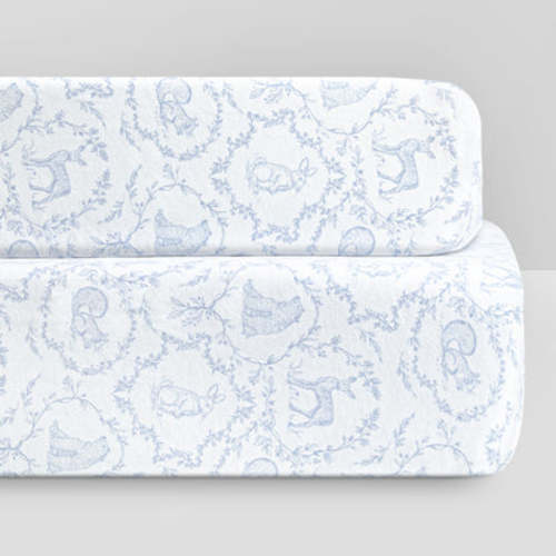 Woodland Organic Jersey Cotton Crib Sheet and Changing Pad Cover Set