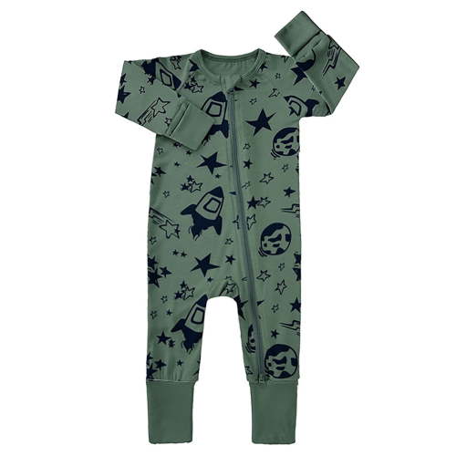 WIBACKER Viscose from Bamboo Footless Pajamas for Infant Baby Boys Zipper Pjs Sleep 'N Play Footed Romper 0-24M