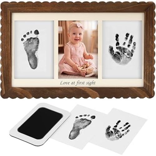 SiliFine Baby Footprint Kit Inkless Baby Hand and Footprint Kit