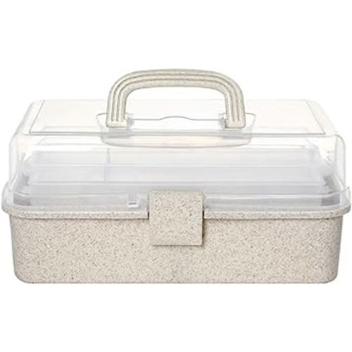 3-Tier First Aid Box, Portable Medicine Storage with Handle, Emergency Family Medical Organizer Container for Car, Home, School, Travel, Camping, Hiking