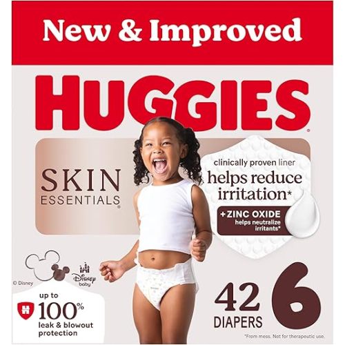 Huggies Size 6 Diapers, Skin Essentials Baby Diapers