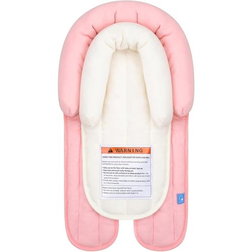 COOLBEBE Upgraded 2-in-1 Babybody Supports for Newborn Infant - Extra Soft Breathable Car Seat Insert Cushion Pad, Perfect for Carseat, Stroller, Swing, Bouncer, Pink