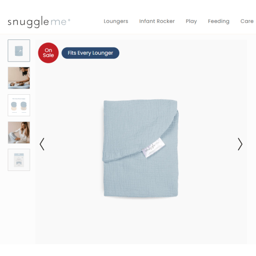 Infant Lounger Muslin Cover | Bluebell