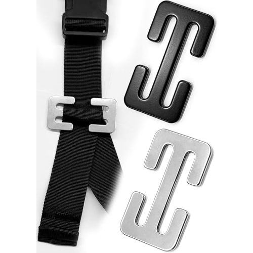 Chenxiran Stainless Steel E-Clips, Universal Strap Buckle for Backpacks, Pet Leashes & Camping Gear