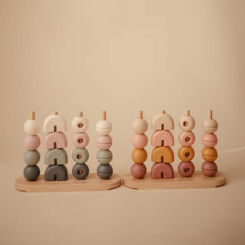 Wooden Multi Shape Stacker – Mushie