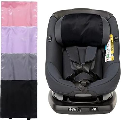 Tegeme 4 Pcs Satin Car Seat Head Headrest Cover for Baby Soft Silk Head Car Seat Cover Baby Sleeping Hair Protector for Infant Boys Girls