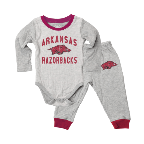 12 MONTHS - Arkansas Razorbacks Infant Bodysuit & Pant Set
