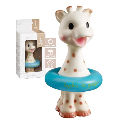 Sophie la girafe Bath Toy, Floating Spray Water Toy for Babies and Toddlers, Easy Grip Sensory Bath Toy, Colors May Vary, 6+ Months