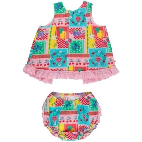 RuffleButts Baby/Toddler Girls Swing Top & Bloomer Coordinated Set