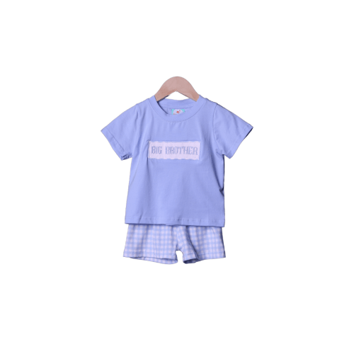 Smocked Gingham Big Brother Set