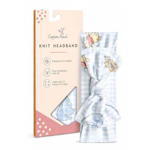 Copper Pearl Baby Bows: Soft and Stretchy Headbands for Baby Girls, Newborn and Toddler Hair Bows and Accessories, Stylish Bow Headband, Winnie The Pooh & Friends