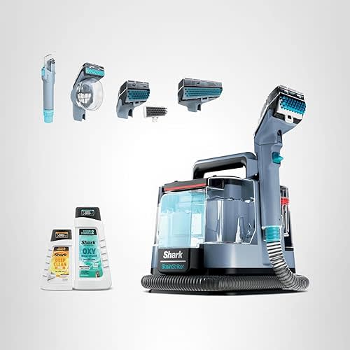 Shark StainStriker Portable Carpet Upholstery & Area Rug Cleaner, Bonus XL Tool & Full-Size Cleaning Solution, Stain & Odor Remover, Perfect for Car Interiors, 4 Cleaning Tools, Nordic Blue, PX202BRN