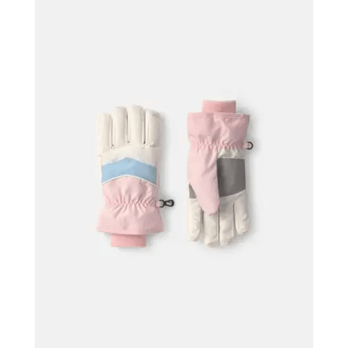 Girls Color Block Ski Gloves - Pink/Blue/White | Carter's