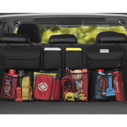 SURDOCA Car Trunk Organizer, LARGE CAPACITY(43 x 19 in) Car Storage Bag with 8 Pockets, 7X Upgraded Trunk Storage Organizer for Car, SUV, Truck, MPV