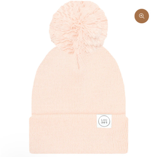 Beanie with Pom - Blush Pink