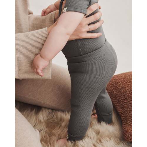Organic Cotton Essential Cuff Legging - smoked pearl | easy-peasy Soft, Sustainably Made Childrenswear