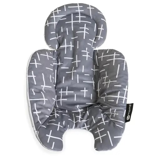 4moms RockaRoo and MamaRoo Infant Insert, Machine Washable, Soft, Plush Fabric, Reversible Design, Dark Grey