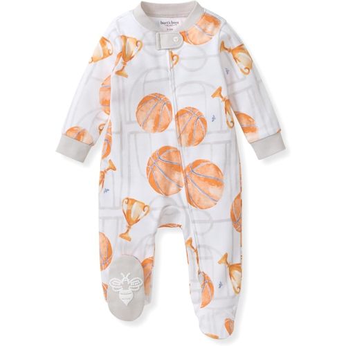 Burt's Bees Baby Organic Cotton Sleep and Play Footed Pajamas for Boys