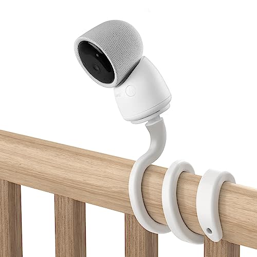 HOLACA Flexible Twist Mount for ARENTI Video Baby Monitor Camera Stand Bracket with 1/4 Threaded Hole Holder and Adjustable 360 Degree Mount for Crib Nursery (Twist Mount)