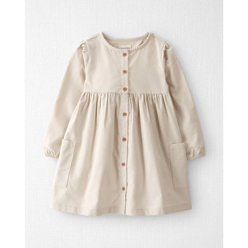 Toddler Organic Cotton Corduroy Button-Front Dress