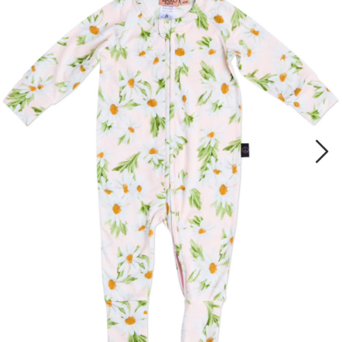 Sweet Daisy Organic Long Sleeve Zip Romper – Kip&Co