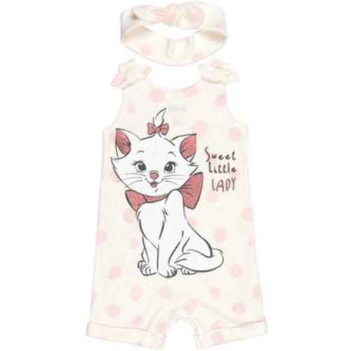 Disney The Aristocats Baby Girls' Glitter Allover Print Sleeveless One Piece and Headband Outfit Marie Pink Polka Dot 24 Months