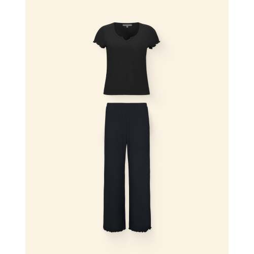 Ribbed Modal Tee & Pant Set | Lavender - Kindred Bravely