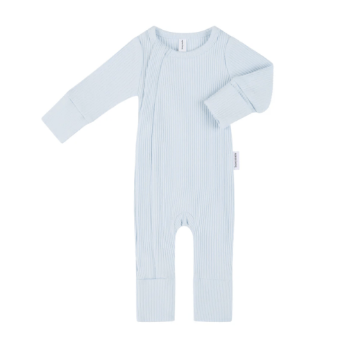 Baby Ribbed Onesie - Powder Blue