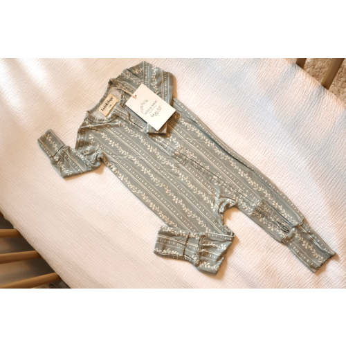 Baby Bamboo Zippered Onesie (Cottage Stripe) – Luli & Sage – Bamboo Pajamas for Moms & Littles