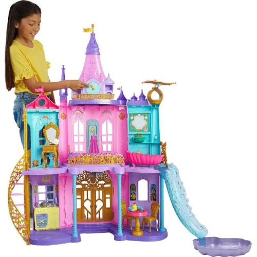 Disney Princess Ultimate Castle Doll House With Lights & Sounds & 25+ Accessories Pieces, 4 Ft Tall