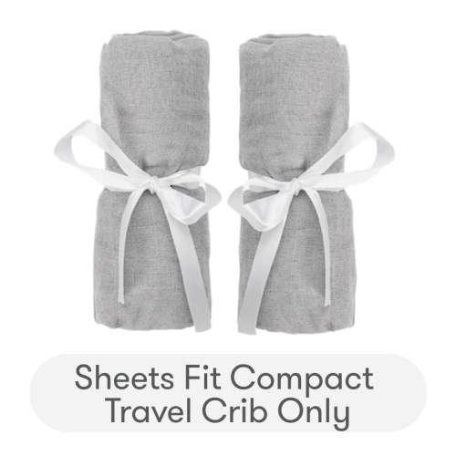 Compact Travel Crib Sheets - Grey