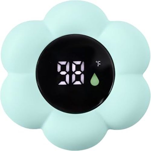 Haakaa Silicone Baby Bath Thermometer – Water Temperature Thermometer for Baby Safety, Floating Infant Bath tub Temp Thermometer for Newborns & Toddlers- Flower