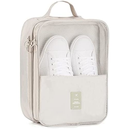 Travel Shoe Bag Holds 3 Pair of Shoes, Hezelf Shoe Storage Pouch for Travel and Daily Use, Travel Suitcase Shoe Organizer, Waterproof