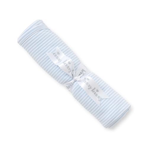 kissy kissy Baby Boys Simple Stripes Blanket, Light Blue, One Size