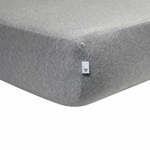Burt's Bees Baby - Fitted Crib Sheet, Solid Color, 100% Organic Cotton Crib Sheet for Standard Crib and Toddler Mattresses (Heather Grey)