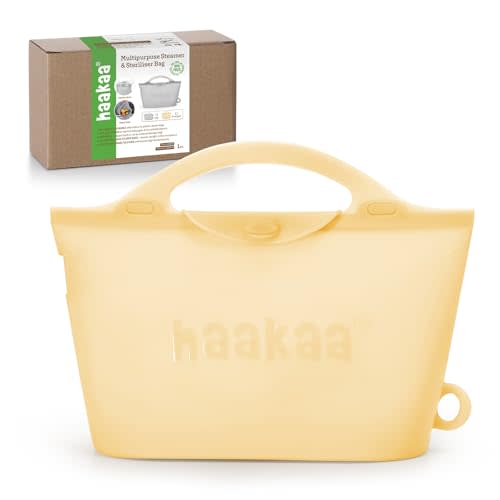Haakaa Silicone Microwave Steriliser Bag, 70oz/2000ml Pinapple/1PC