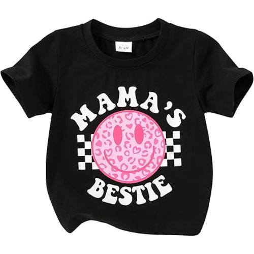 Happy Town Toddler Clothes Baby Boy Girl Smiley Face Shirt Short Sleeve T-Shirt Tee Summer Tops Outfits