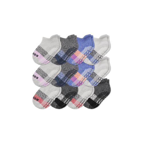 Toddler Tri-Block Gripper Ankle Sock 12-Pack