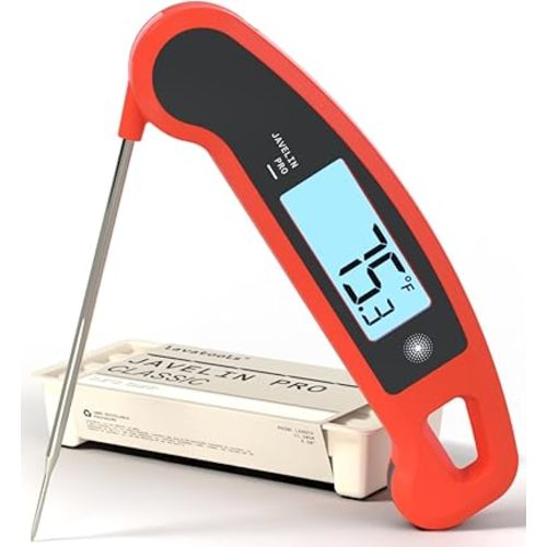 Lavatools Javelin® PRO Classic Ultra-Fast 2-Second Professional Digital Instant Read Meat Thermometer for Grill and Cooking, Auto-Rotating Backlit Display, IP65 Water Resistant, NSF Certified – Sambal