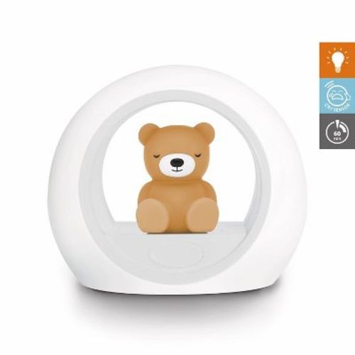 Zazu Kids Billy the Bear Nightlight, Baby Sleeping Aid with Automatic Shut-off & Scream Sensor, Baby Sleep Trainer - Green Bear