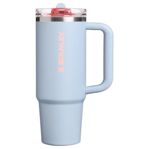 STANLEY Quencher ProTour Flipstraw Tumbler, 30 oz, Blue Dream | Built-In Straw & Handle | Cupholder Compatible for Travel | Leakproof Insulated Stainless Steel Cup | BPA-Free