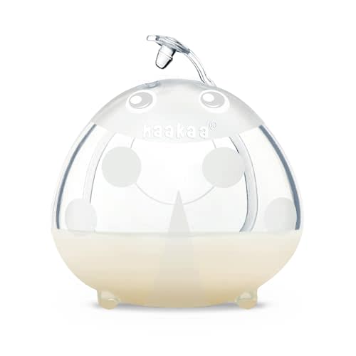 Haakaa Ladybug Breast Milk Collector - 1pc Wearable Silicone Nursing Cup, Reusable Breast Shield and Milk Catcher for Breastfeeding Moms, 1.4oz/40ml, Protects & Soothes Sore Nipples